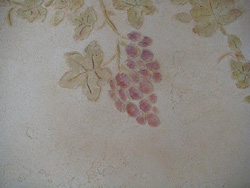 Aquarello with stecil